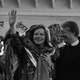 First lady Rosalynn Carter waves to villagers in Daulatpur Nasirabad, a town 17 miles from New Delhi, on Jan. 3, 1978 after she received a colorful shawl as a gift. President Jimmy Carter and Mrs. Carter toured the village before departing for Saudi Arabia.